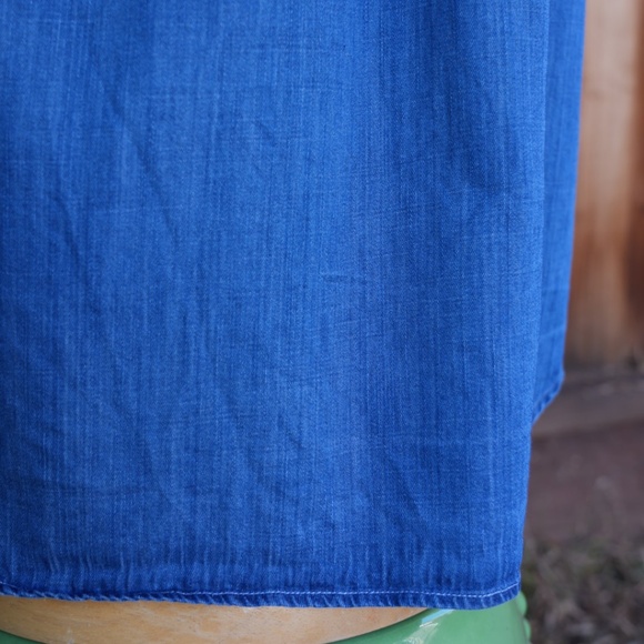 Grayson 100% Cotton Jean Denim Button Down Midi Shirt Dress Woman's Size M - Picture 14 of 17